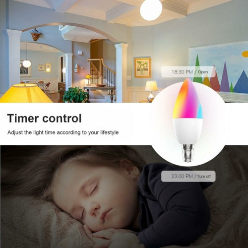Tuya Smart WLAN LED-Lampe E12 – RGB & Sprachsteuerung