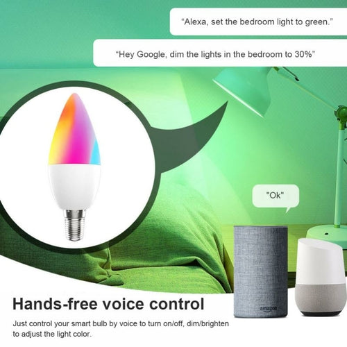 Tuya Smart WLAN LED-Lampe E12 – RGB & Sprachsteuerung