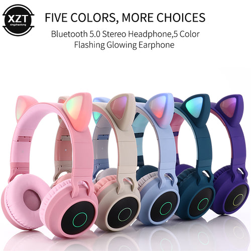 Bluetooth Katzenohr-Kopfhörer mit Super Bass