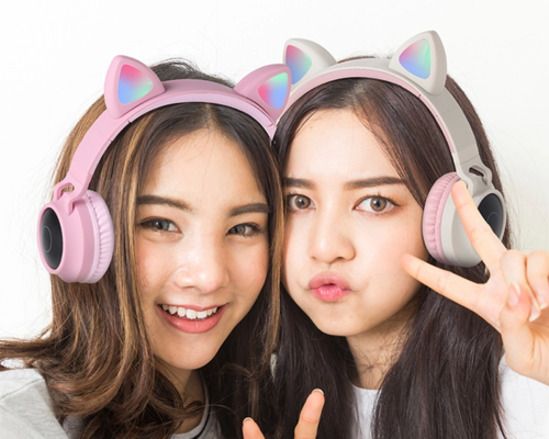 Bluetooth Katzenohr-Kopfhörer mit Super Bass