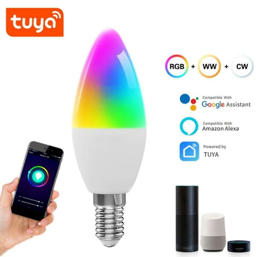 Tuya Smart WLAN LED-Lampe E12 – RGB & Sprachsteuerung