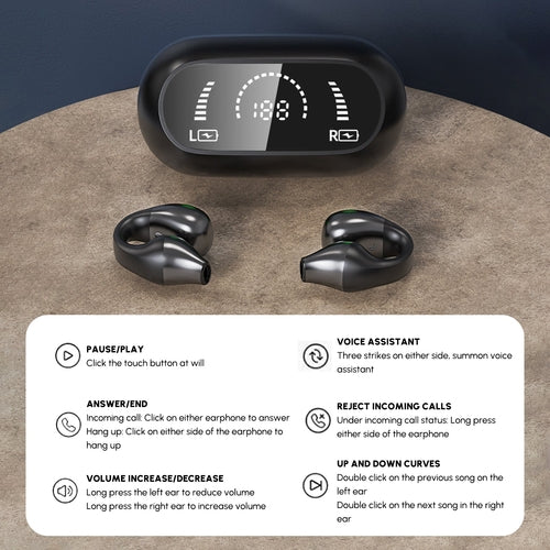 BT5.3 Knochenschall Bluetooth-Kopfhörer mit Geräuschunterdrückung